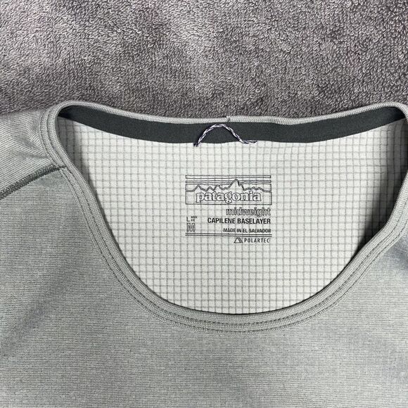 Patagonia Womens M Midweight Capilene Baselayer Gray Long Sleeve Polartec - Picture 3 of 11